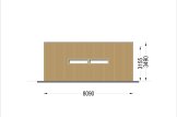 Dubbele houten garage SILVIA S (34 mm + gevelbekleding), 12x8 m, 88 m² specificatie 3