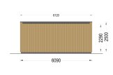 Tuinkantoor PREMIUM (Geïsoleerd, 34 mm + gevelbekleding), 6x4 m, 24 m² specificatie 4