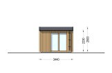 Buitensauna SERENE (34 mm + gevelbekleding), 3.3x2.5 m, 4.95 m² specificatie 2