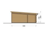 Houten carport MODERN DUO met berging, 5.95x7.5 m specificatie 3