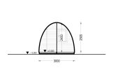 Tuinhuis - camping pod BRETA S (44 mm), 3x6 m, 18 m² specificatie 6