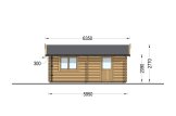 Houten garage CLASSIC (44 mm), 6x6 m, 36 m² specificatie 3