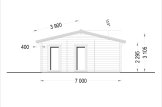 Prefab houten tuinhuis MILA (44 mm), 8x7 m, 56 m² specificatie 3