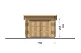 Houten garage MODERN (34 mm), 3,6x5,4 m, 20 m² specificatie 2