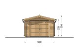 Houten garage CLASSIC (34 mm), 3,6x5,4 m, 20 m² specificatie 2
