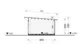Tuinhuis blokhut met plat dak DREUX F (44 mm), 5x4 m, 20 m² specificatie 6