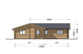 Houten huis ADELE S (Geïsoleerd, 44+44 mm), 60 m² specificatie 2