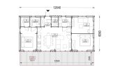 Houten huis NICOLE (44 mm + gevelbekleding), 68 m² specificatie 1