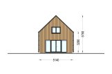 Houten huis ALINA (Geïsoleerd, 34 mm + gevelbekleding), 46 m² specificatie 3