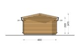 Tuinhuis blokhut DREUX (44 mm), 4x3 m, 12 m² specificatie 4