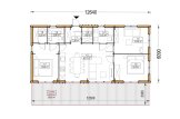 Houten huis NICOLE (Geïsoleerd, 44 mm + gevelbekleding), 68 m² specificatie 1