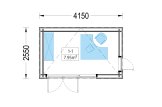 Tuinkantoor PREMIUM S (Geïsoleerd PLUS, SIP panelen), 4,1x2,4 m, 10 m² specificatie 1