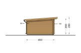 Tuinhuis blokhut met plat dak DREUX F (34 mm), 5x4 m, 18 m² specificatie 3