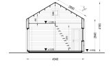 Prefab houten tuinhuis SARA (34 mm + gevelbekleding), 20 m² met 15 m² zolder specificatie 7