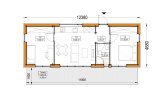 Houten prefab woning BELLA I PV (Geïsoleerd, Bbl), 46 m² specificatie 1