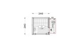 Buitensauna OKO (34 mm + gevelbekleding), 2.3x2.3 m, 4.1 m² specificatie 1