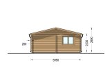 Dubbele houten carport 5,5x6 m met berging 2x6 m specificatie 5