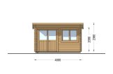 Tuinhuis blokhut met plat dak LILLE F (44 mm), 4x3 m, 12 m² specificatie 2