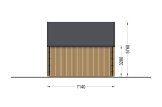 Houten huis ALINA (Geïsoleerd, 34 mm + gevelbekleding), 46 m² specificatie 4