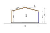 Prefab houten tuinhuis PIA (Geïsoleerd, 34 mm + gevelbekleding), 5x3 m, 15 m² specificatie 6