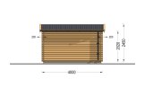 Tuinhuis blokhut met plat dak DREUX F (34 mm), 4x3 m, 12 m² specificatie 4