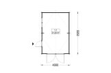 Houten garage CLASSIC (34 mm), 4x6 m, 24 m² specificatie 1