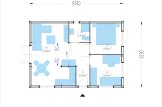 Houten huis GRETA S (44 mm + gevelbekleding), 48 m² specificatie 1