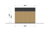 Prefab houten tuinhuis PIA (Geïsoleerd, 34 mm + gevelbekleding), 5x3 m, 15 m² specificatie 3