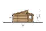 Dubbele houten garage TWIN DUO (44 mm), 8x6 m, 48 m² specificatie 5