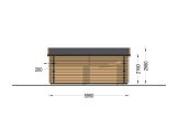 Dubbele houten garage MODERN (44 mm), 6x6 m, 36 m² specificatie 4
