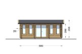 Tuinhuis blokhut DEVON (34 mm), 6x4 m, 24 m² specificatie 2