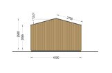 Prefab houten tuinhuis PIA (Geïsoleerd, 34 mm + gevelbekleding), 4x3 m, 12 m² specificatie 4