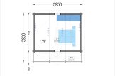 Houten huis LIVINGTON S (Geïsoleerd, 44+44 mm), 50 m² specificatie 2