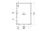 Houten garage MODERN (34 mm), 3,6x5,4 m, 20 m² specificatie 1