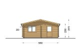 Driedubbele houten garage TRIO (44 mm), 9x6 m, 54 m² specificatie 2