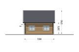 Houten huis KARINA (Geïsoleerd, 34 mm + gevelbekleding), 46 m² specificatie 6