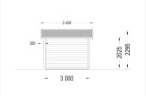 Tuinhuis blokhut ADAM S (44 mm), 3x3 m, 9 m² specificatie 5