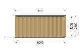 Tuinkantoor PREMIUM (34 mm + gevelbekleding), 6x3 m, 18 m² specificatie 4
