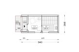 Buitensauna SERENE (34 mm + gevelbekleding), 5.3x2.5 m, 5 m² specificatie 1