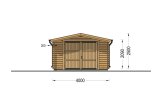 Houten garage CLASSIC (34 mm), 4x7.5 m, 30 m² specificatie 2
