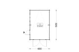 Houten garage MODERN (34 mm), 4x6 m, 21 m² specificatie 1