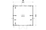 Houten garage TEXAS (44 mm), 6x6 m, 36 m² specificatie 1