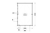 Houten garage CLASSIC (34 mm), 3,6x5,4 m, 20 m² specificatie 1