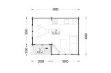 Tuinhuis blokhut OSLO (44 mm), 5x4 m, 20 m² specificatie 1