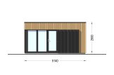 Tuinkantoor PREMIUM (34 mm + gevelbekleding), 5x3 m, 13 m² specificatie 2