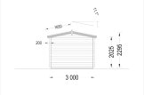 Tuinhuis blokhut ADAM S (44 mm), 3x3 m, 9 m² specificatie 4