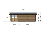 Houten carport 4x5 m met berging 4x2,5 m specificatie 2