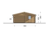 Dubbele houten carport 5,5x6 m met berging 2x6 m specificatie 3
