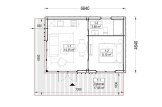 Tuinkantoor PREMIUM (34 mm + gevelbekleding), 6,5x4,5 m, 26 m² specificatie 1