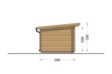 Tuinhuis blokhut met plat dak LILLE F (44 mm), 4x3 m, 12 m² specificatie 3